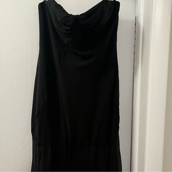 Zara Black SEMI SHEER STRAPLESS DRESS Size Medium - Picture 12 of 15